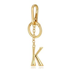 Gold Initial Keychain For Women Cute Bubble Letter Keychains Initial Bag Char...