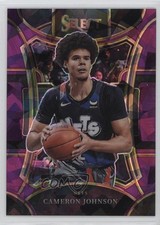 2023 Select Mezzanine Level Purple Cracked Ice Prizm 4/99 Cameron Johnson 0rd2