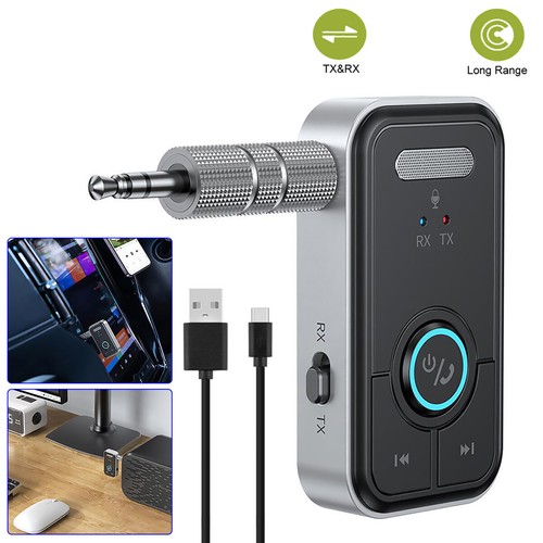 Wireless Bluetooth 5.3 Transmitter Receiver for Car Music Audio USB Aux Adapter - Picture 4 of 9