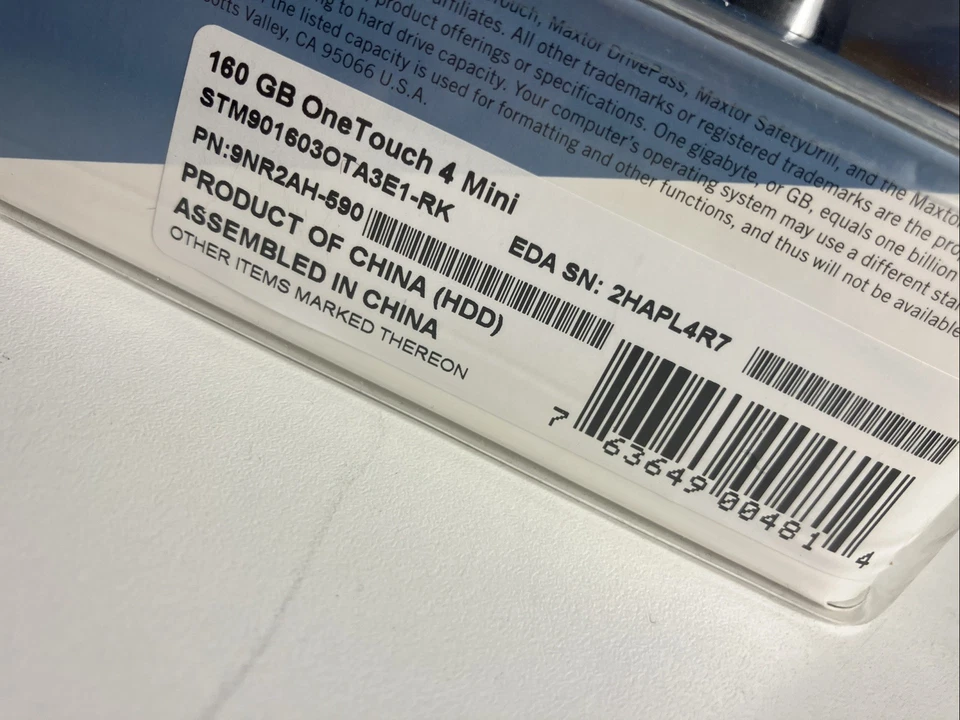 NEW! Maxtor OneTouch 4 Mini 160GB USB 2.0 External Portable Hard Drive - Image 3 of 3