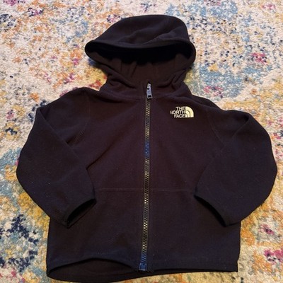 THE NORTH FACE  GLACIER FULL ZIP FLEECE HOODIE BABY SIZE 12-18 Months Black