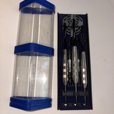 VTG Halex Classic Silver  Black Darts W/Specialty Case  Accessories PREOWNED