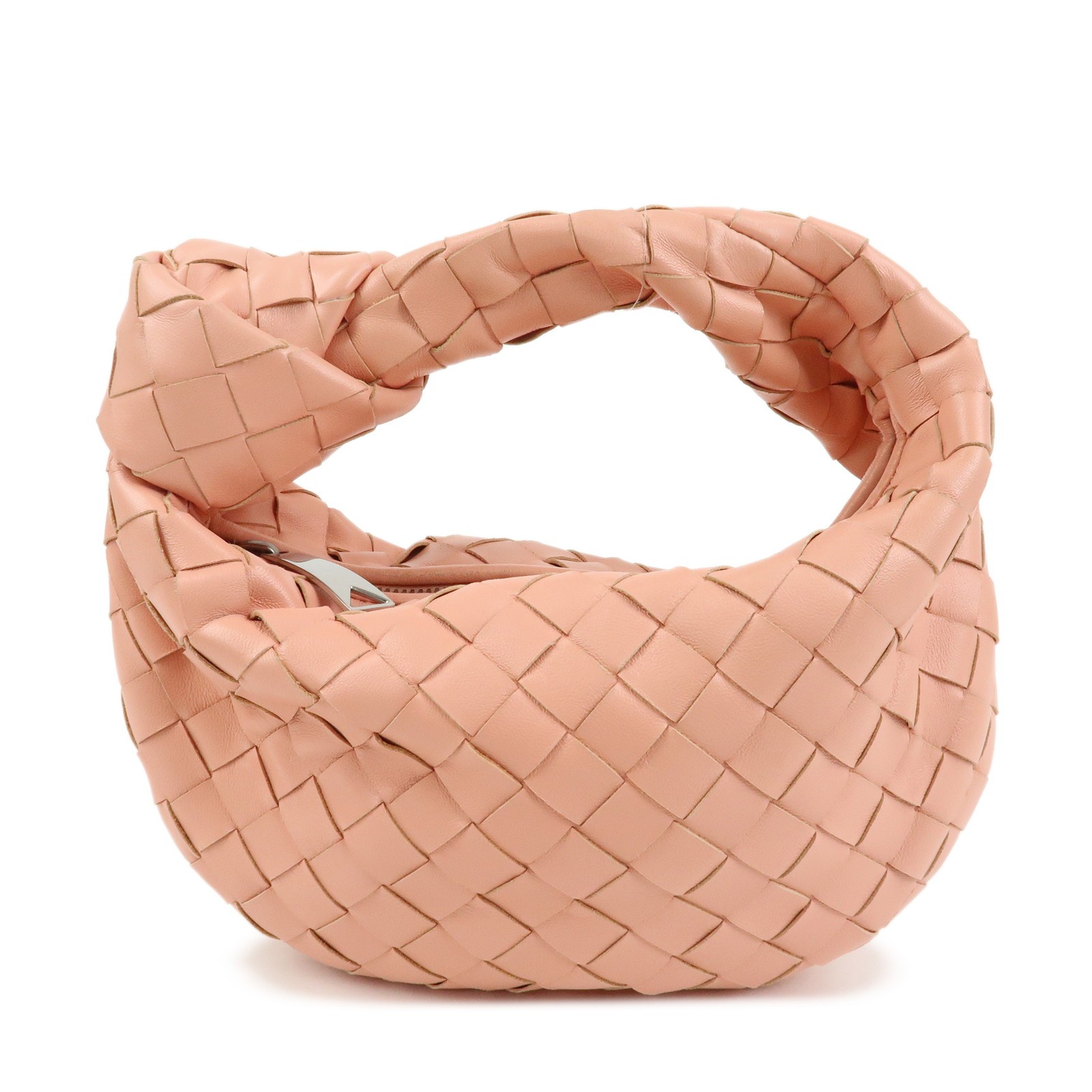 BOTTEGA VENETA Mini Jodie Intrecciato Leather Hand Bag Pink Authentic Used F/S