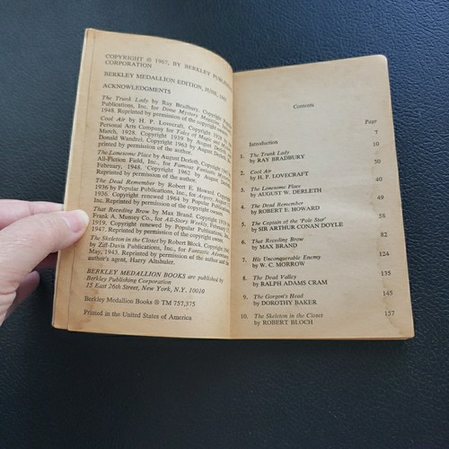 Horror Times Ten edited by Alden Norton - 1967 1st Printing Paperback Lovecraft - Imagen 6 de 8