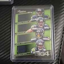 Panini Prestige Quad Relic BIG4 Seahawks #21/49 2014 Game/Event Worn