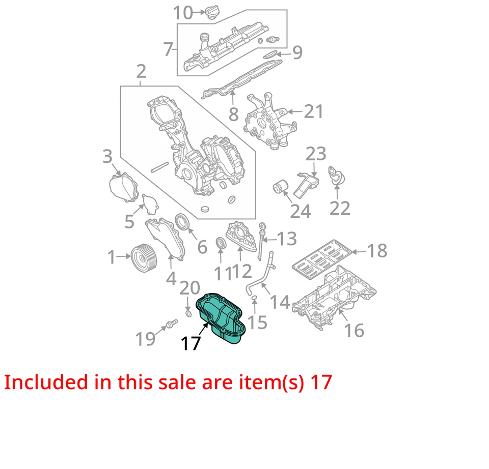 Маслосборник двигателя Nissan Titan 2004-2015 годов выпуска ELGGL - Изображение 3 из 4
