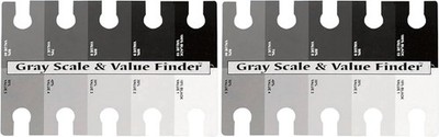 Color Wheel 245557 3505 Gray Scale and Value 1 Count (Pack of 2), Black/White 