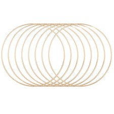 8Pcs Dream Catcher Rings, 7.1" Metal Hoops for Hanging Crafts DIY, Gold 6.9"
