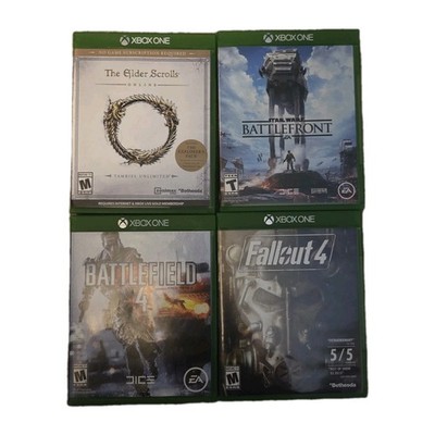 Xbox One Games Lot Of 4 - Star Wars Fallout 4 - Battlefield 4 - Elder Scrolls 