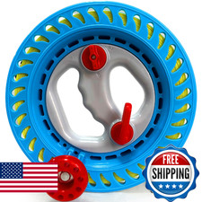HENGDA KITE Blue Professional Outdoor Kite Line Winder Winding Reel Grip Wheel w