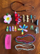 Lot of Hair Accessories for sports and fun; Barrettes, Clips, Bands,  Comb