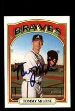 Signed Baseball Card Auto Tommy Milone 2021 Topps Heritage #116 Atlanta Braves