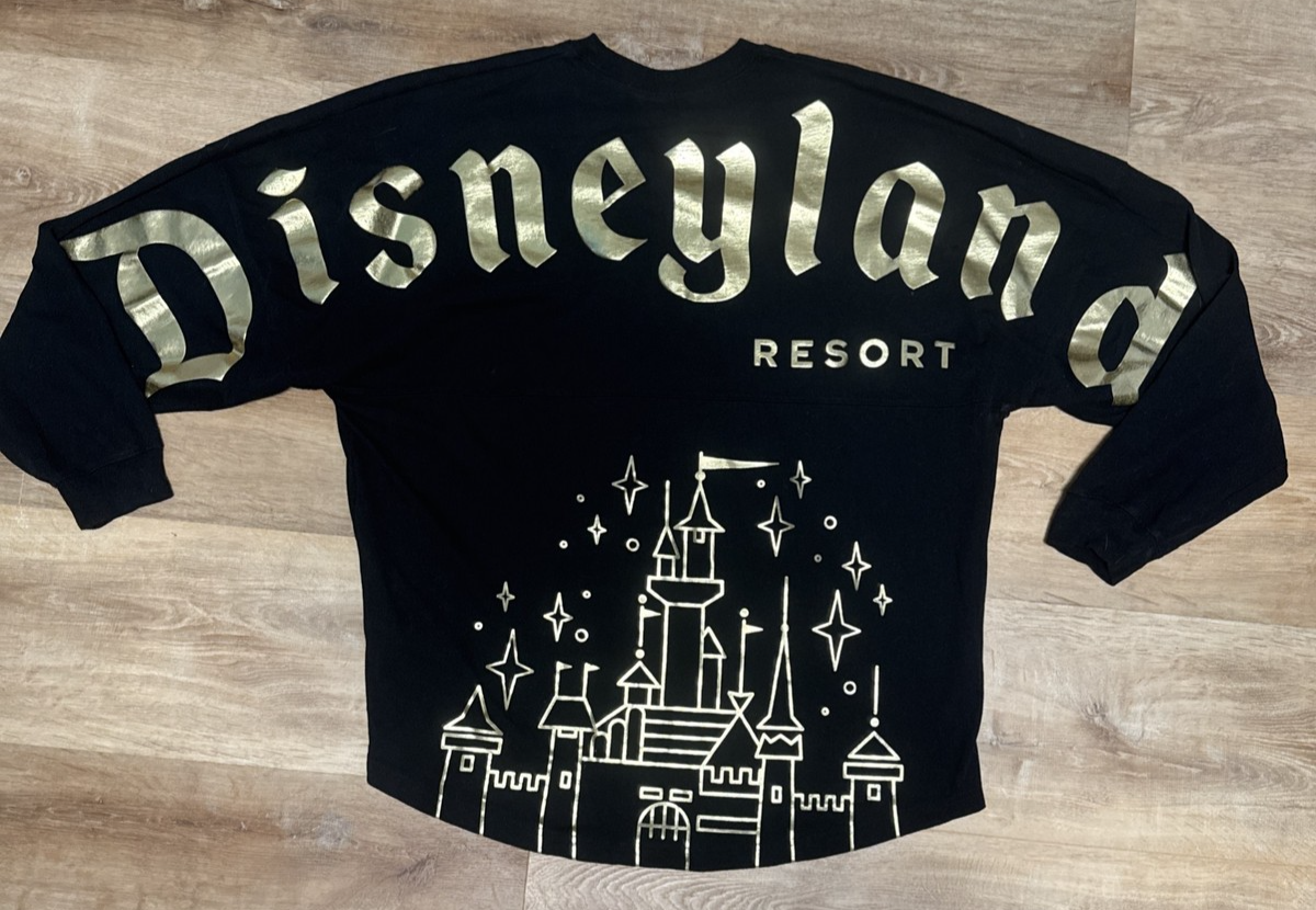 Disney Spirit Jersey XL Black Gold Sleeping Beauty Castle