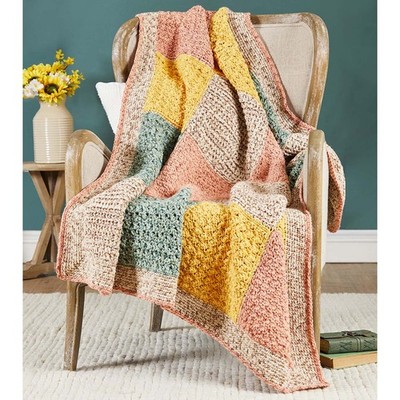 Herrschners  Spiced Cider Sampler Throw Crochet Kit