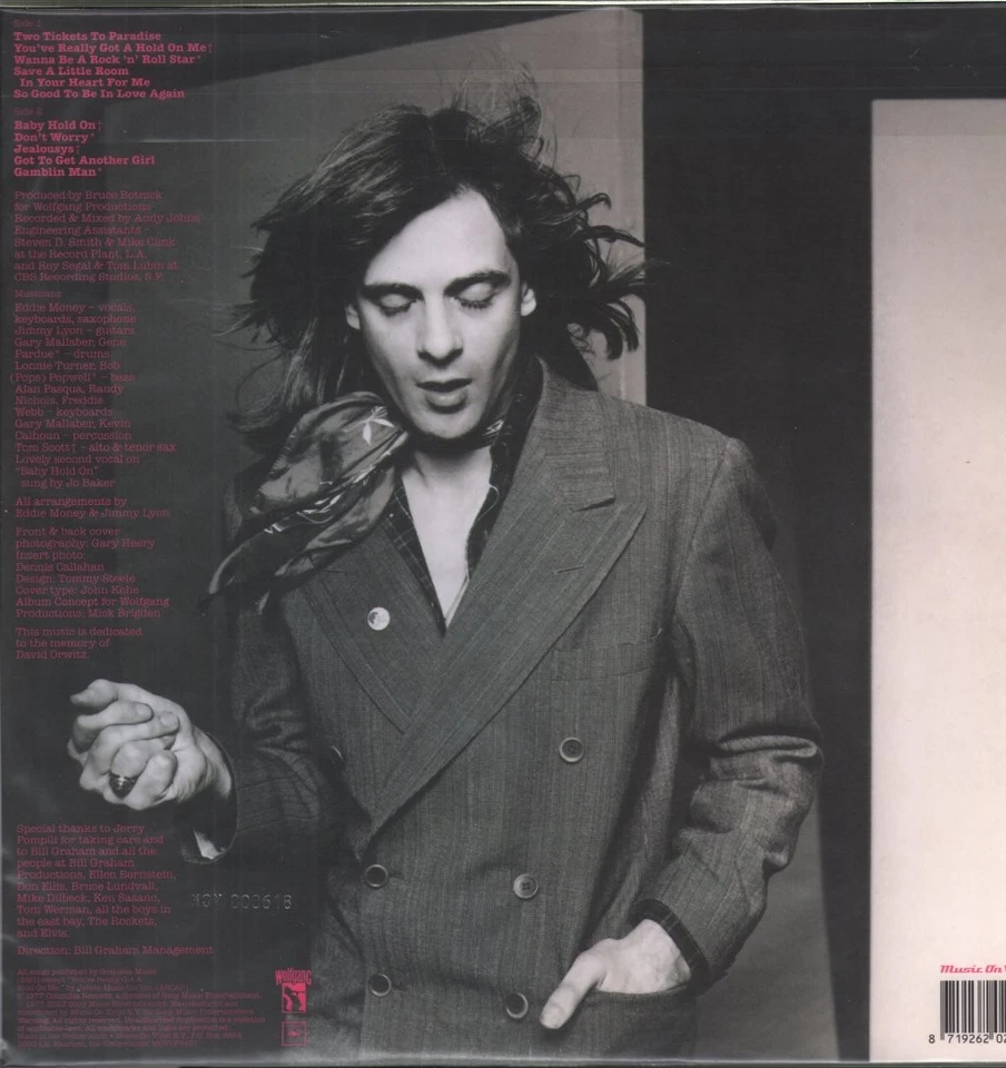 Eddie Money Self-Titled LP vinyl Europe Music On Vinyl 2023 180g pink audiophile - Image 3 of 3