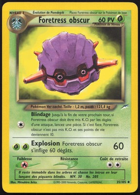 Pokemon Karte Dark Foretress 35/105 Neo Destiny Französisch