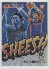 2023 Panini NBA Hoops Premium Stock Sheesh Silver Prizm Ausar Thompson #24 12g7