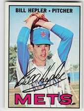 1967 Topps #144 Bill Hepler BASEBALL New York Mets