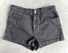 Pacsun Mom Shorts Women's Size 30 Black 5-Pocket Mid Rise Denim Cuffed Hem