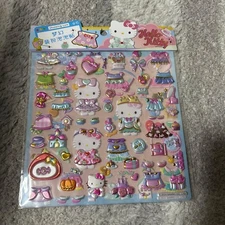 Hello Kitty 3D Sticker Set, Colorful, Import, MIB, Cute Collectible, Fun