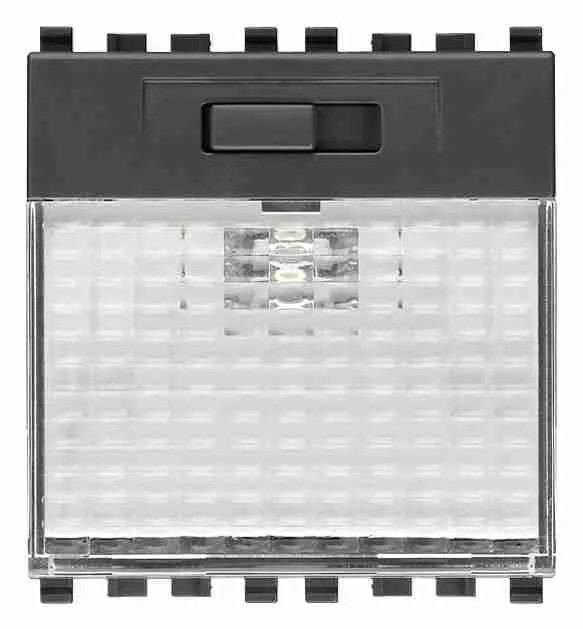 Sicurezza Notturna: Lampada Segnapasso Vimar 20389 LED Grigio - 1