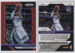 2018-19 Panini Prizm Choice Red Prizm /88 De'Aaron Fox #151