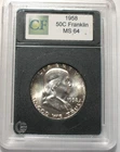 1958 P TONED FRANKLIN HALF DOLLAR - 90% SILVER - SEE  PHOTOS  (REF#FHD-22)
