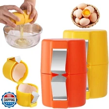 2Pcs Egg Shell Opener, 2025 New Egg Cracker Tool for Raw Eggs, Hard Boiled Eg