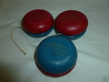 3 Vintage 2-1/4 Inch Wood Modern Woodmen Life Insurance Yo-Yo  s Lot N-339