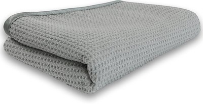 Simple Houseware Waffle Weave Gray Matter Microfiber 25 in. x 36 in, Grey 