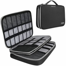 11.6'' Travel Electronic Accessories Organizer Large Black