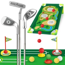 Toddler Golf Set, Adjustable Kids Golf Clubs with Balls & Mat, Indoor/Outdoor...