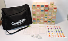 Giantville Large Wooden Block Set Wood Toy w/ Carry Bag 53 Pcs Giant Tower Jenga