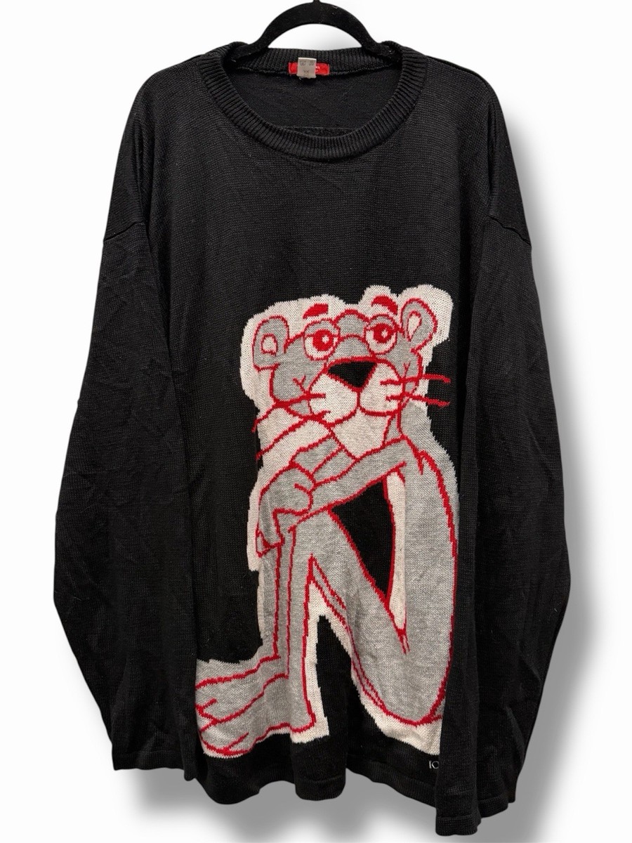 Vintage 90s Iceberg Pink Panther Knit Sweater XL Italy Designer