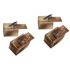  2 PCS Holz Schachtel Erschrecken Box Trickspielzeug Halloween Streich