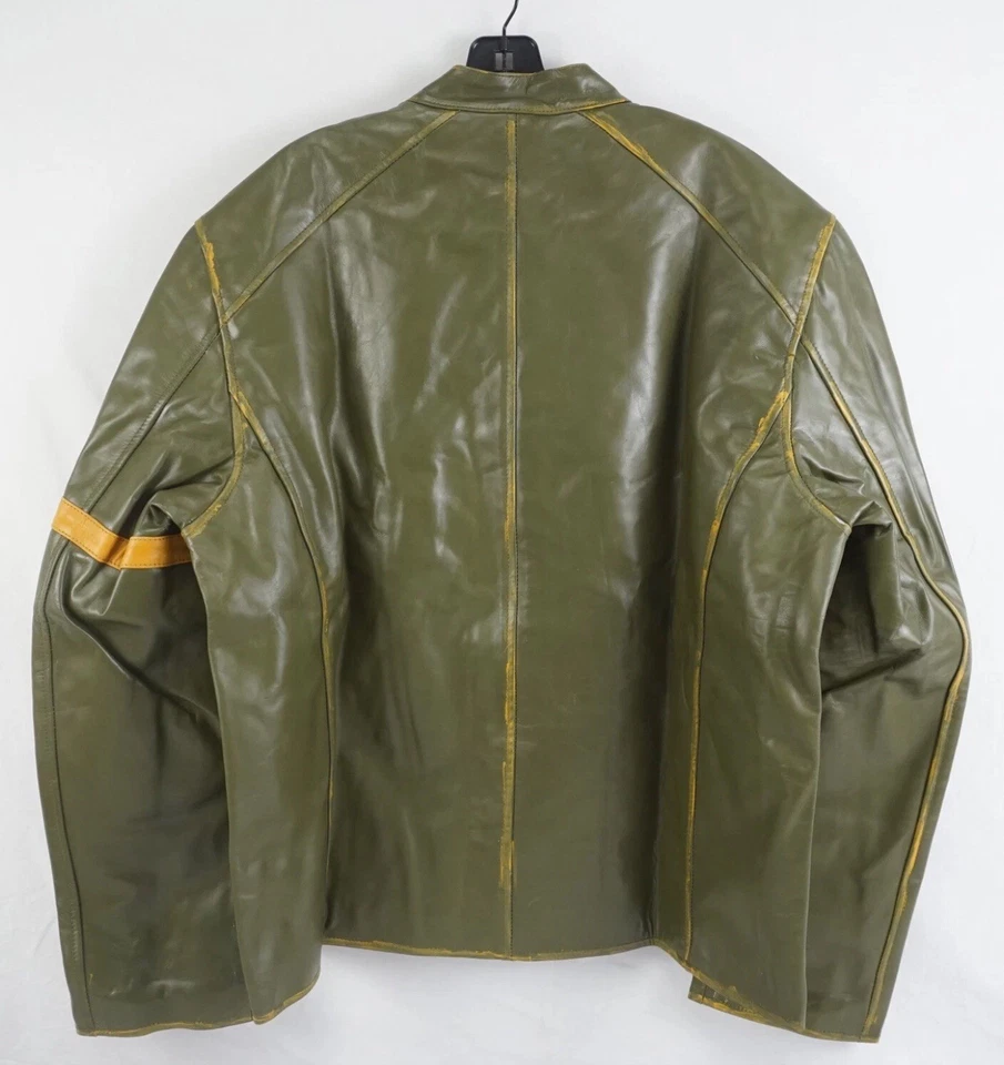 Мужская ретро искусственной кожи Moto куртка кафе гонщик мотоциклиста состаренный Slim Fit XXL - Изображение 2 из 4