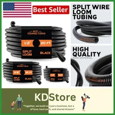 Versatile Wire Loom Tubing Set | Resistant, Easy to Install, 3-Pack Assortment