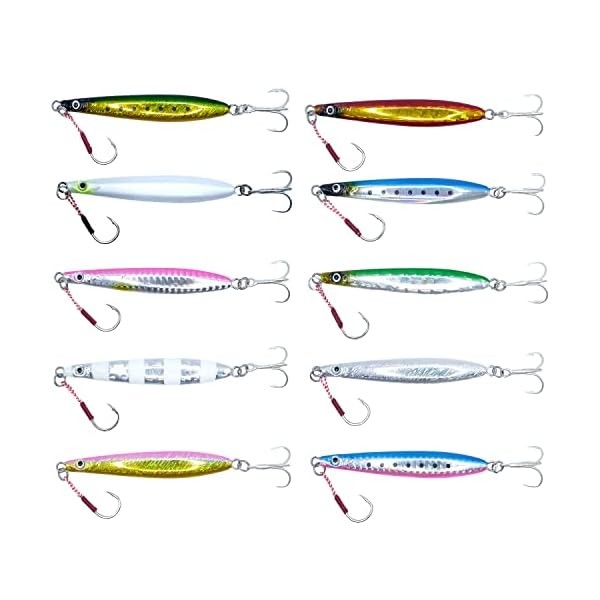 OHF Metal Jig Set 20g / 30g / 40g Jigging Assist Hook 10 pieces Official