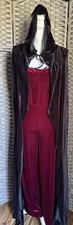Adult Kids Long Hooded Cloak Robe Witch Capes Fancy Halloween Costume