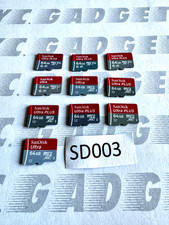 x10 64GB SanDisk Ultra Plus Micro SD Card Class A1/10 Format Ok-AS IS