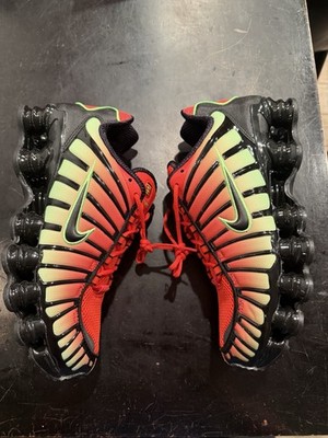Nike Shox TL AV3595-601 Chili Pepper Red Black Green Mesh Men's Sneaker