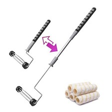 Juego de 6 rodillos de pintura para casa, marco de rodillo extensible de 9
