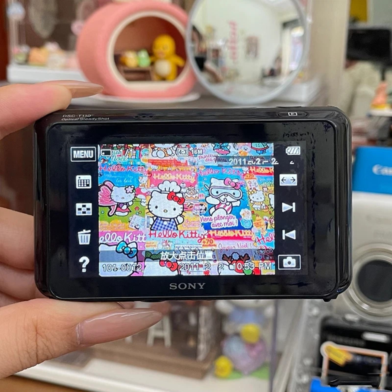 SONY CyberShot DSC-T110 Black Digital Camera 16.1MP 4x Optical Zoom Touch Screen alternate view 3