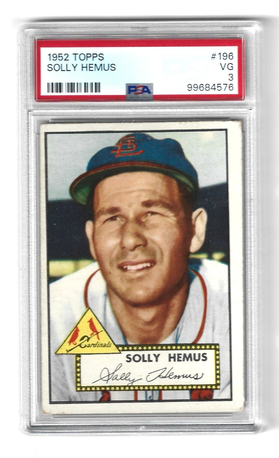 1952 Topps Baseball #196 Solly Hemus PSA 3