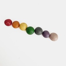 7 Vintage Shooter Late 1800s Colored Clay Marbles AS SHOWN Lot E