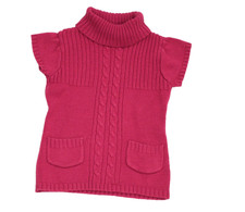 Topolino Strickkleid Pullover-Kleid Kurzarm Mädchen Gr. 98/104 weinrot