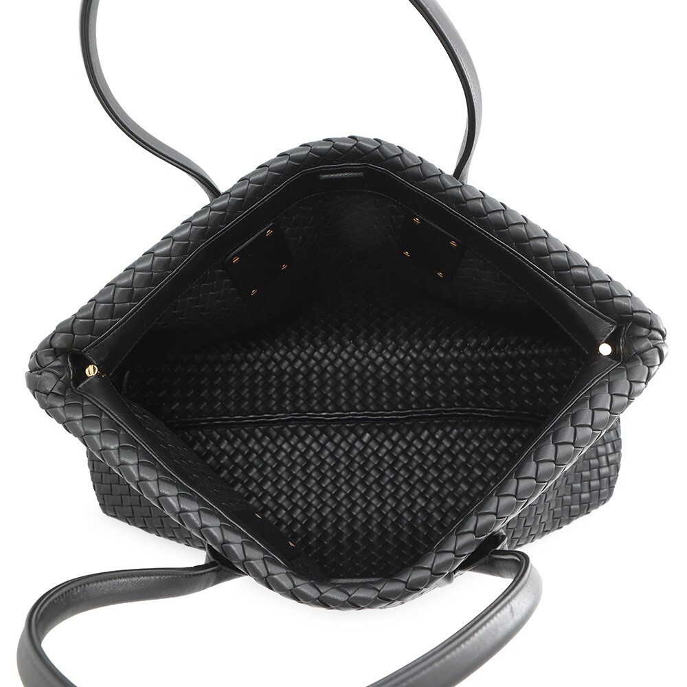 Bottega Veneta Tote Bag Leather Black 19.7x13x7in Used thumbnail 5