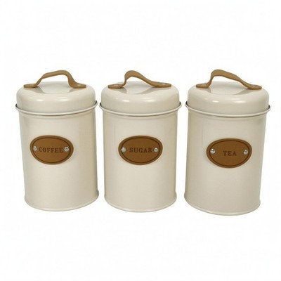 3 Stück Kaffee Zucker Tee Gläser zylindrisch Kaffee Tee Zuckerdosen