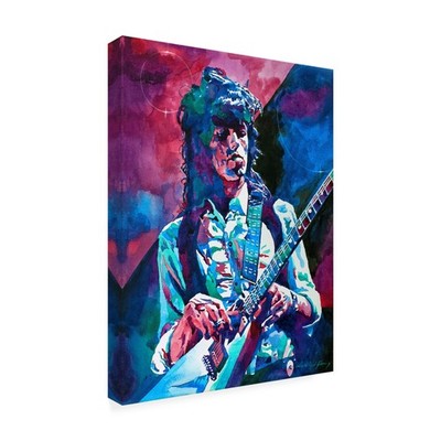 Wrapped Canvas Wall Art - David Lloyd Glover 'Keith Richards A Rolling Stone'...