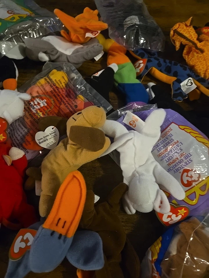 Large Lot Of McDonald's Mini Happy Meal Beanie Babies Plushies *Ready To Ship! * - image 3 of 4